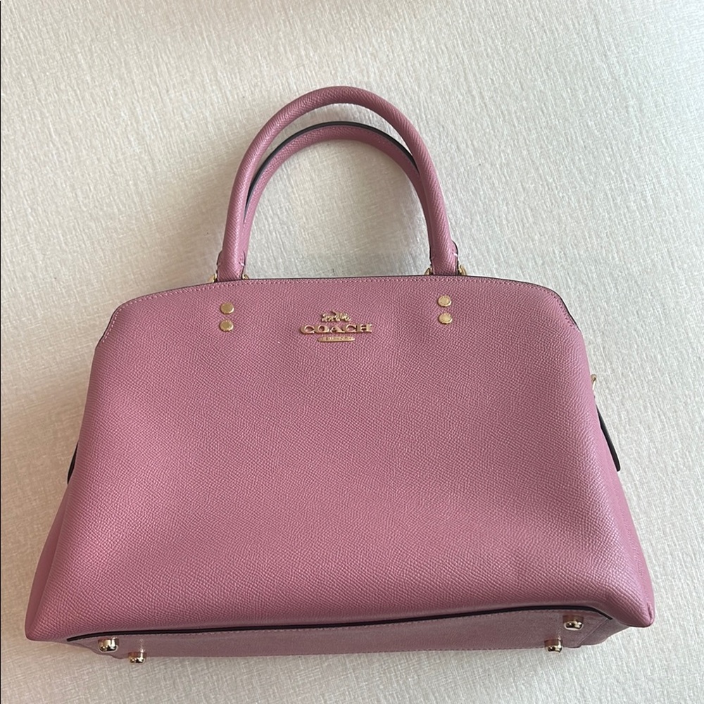 Coach Pink Satchel with Smooth Leather Finish